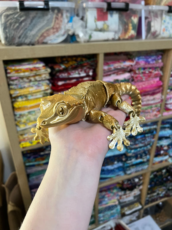 3D Printed Gecko - Bronze/Gold