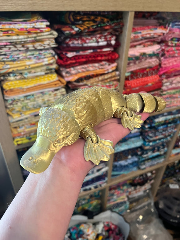 3D Printed Platypus - Silver/Gold