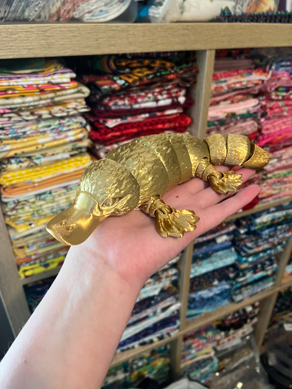 3D Printed Platypus - Bronze/Gold