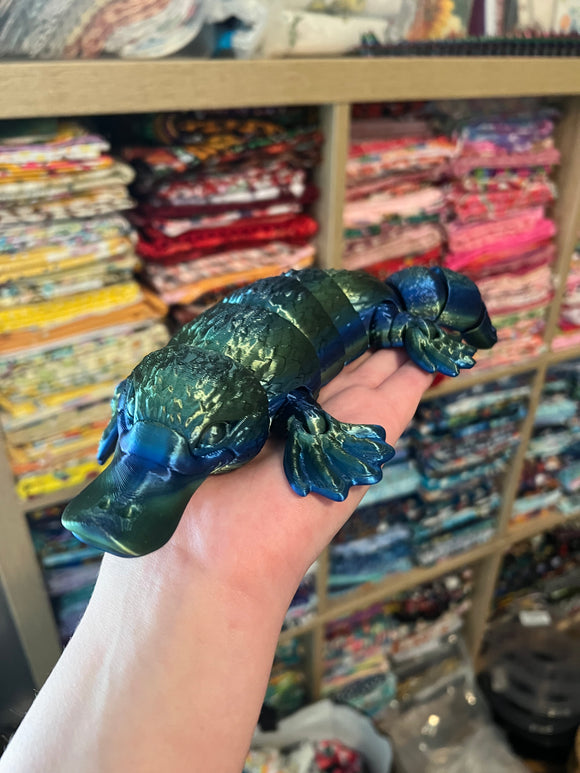 3D Printed Platypus - Green/Blue