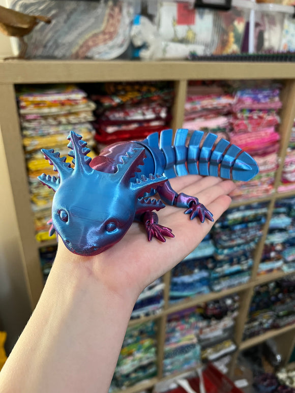 3D Printed Axolotl - Blue/Pink