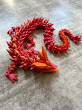 3D Printed Crystal Dragon - Red/Gold