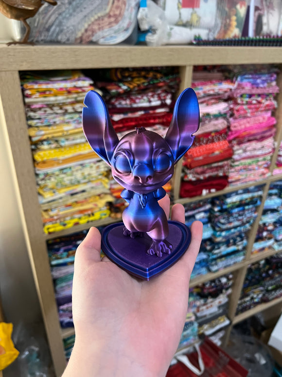 3D Printed Blue Alien - Purple/Blue