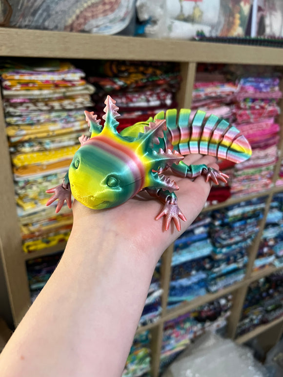 3D Printed Axolotl - Rainbow