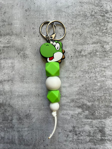 Green Dinosaur Keyring