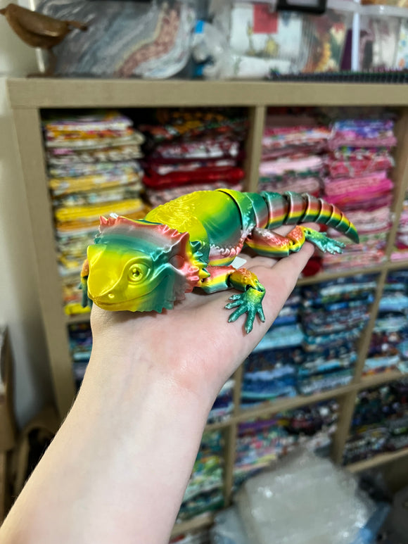 3D Printed Bearded Dragon - Rainbow