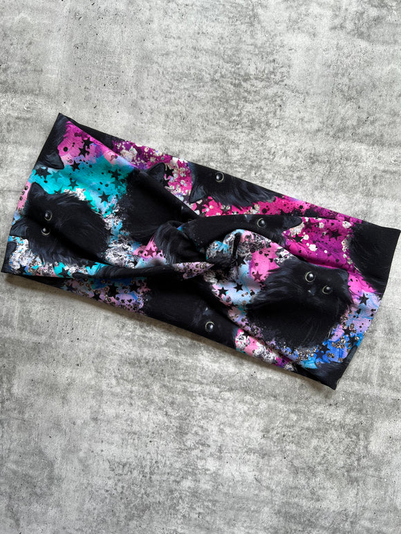 Galaxy Black Cat Headband