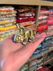 3D Printed Mini Bunny - Gold/Silver