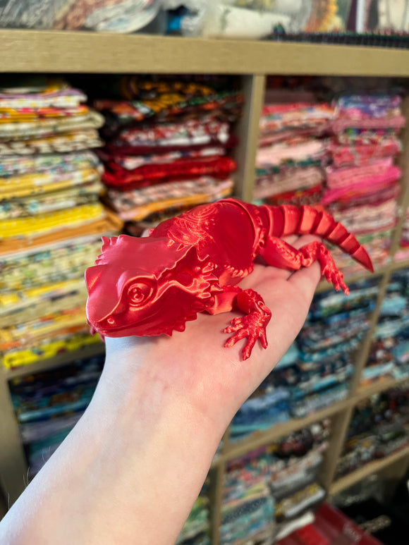 3D Printed Bearded Dragon - Red