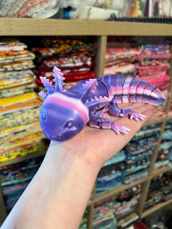 3D Printed Axolotl - Pink/Purple
