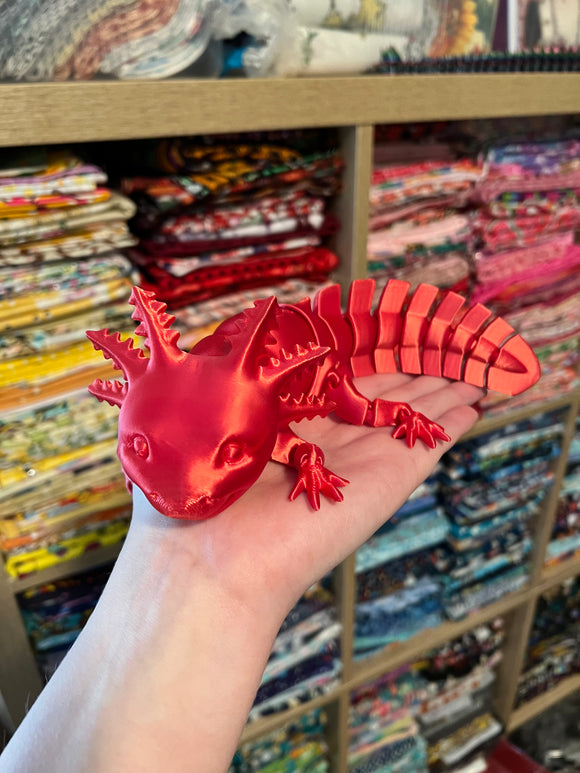 3D Printed Axolotl - Red