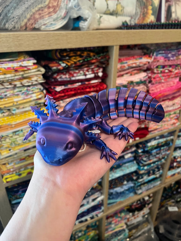 3D Printed Axolotl - Blue/Purple