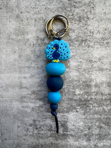 Blue Peacock Keyring