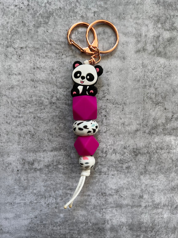 Pink Panda Keyring