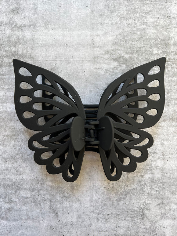 Black Large Butterfly Hair Claw
