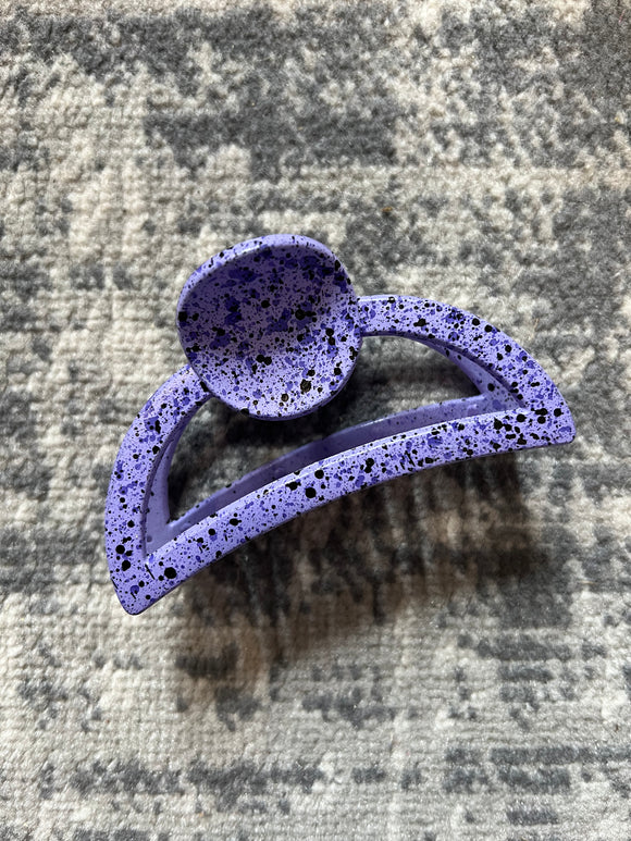 Purple Semi Paint Hair Claw